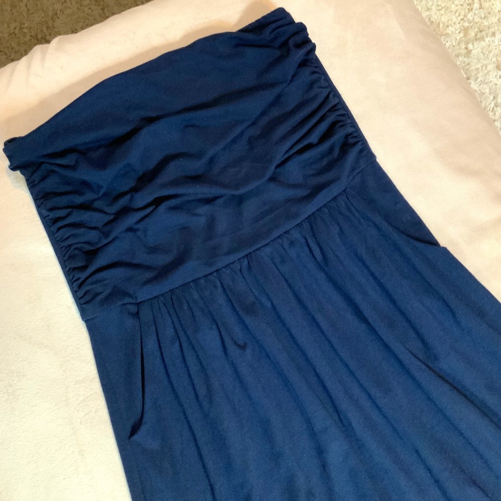 Grace Karin Blue M tube dress Cottagecore Coastal Scandi Lightweight